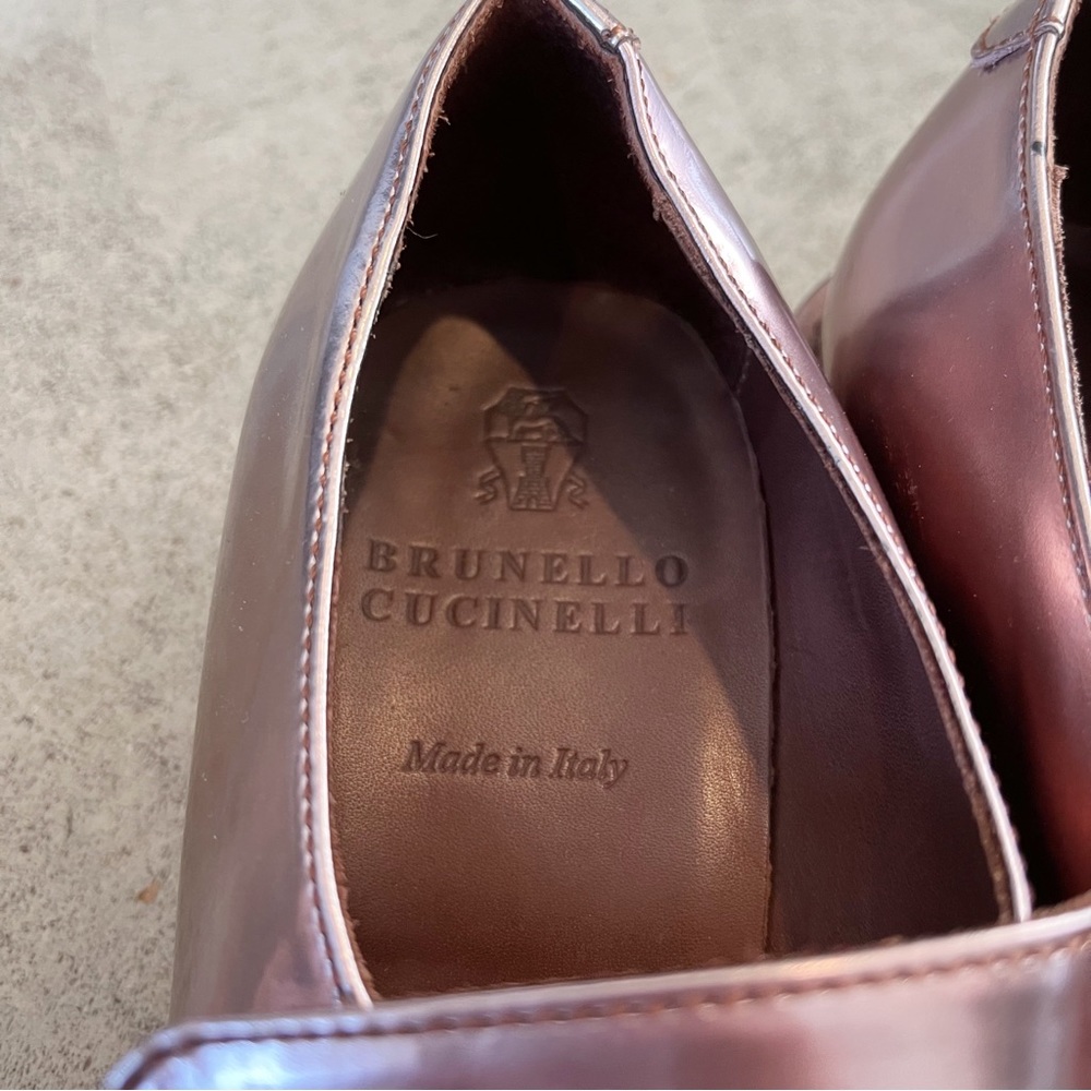 Brunello Cucinelli Metallic Patent Leather Loafers - Picture 4 of 10